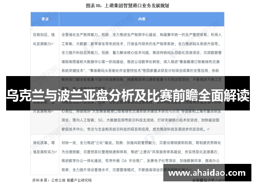 乌克兰与波兰亚盘分析及比赛前瞻全面解读